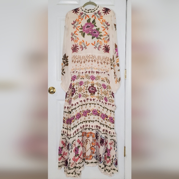 XL NWT FARM Rio Winter Garden Maxi Dress, Cream - Picture 8 of 15